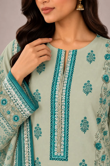 3 PIECE - PRINTED CAMBRIC SUIT