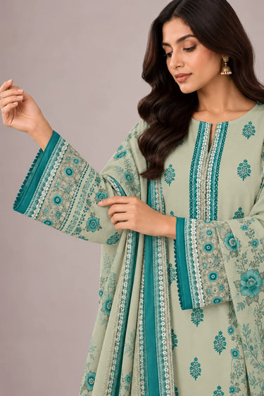 3 PIECE - PRINTED CAMBRIC SUIT