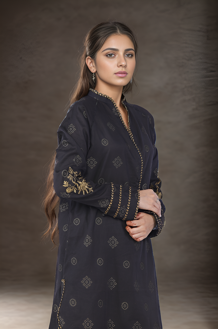 2 Pc Jacquard Stitched Suit - Prime Point Store