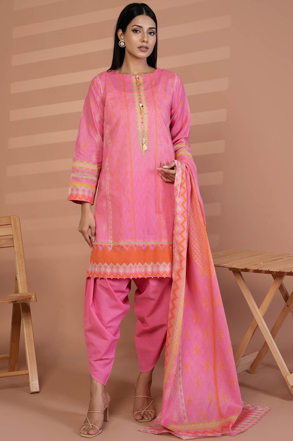 Unstitched Printed Lawn 3Pcs - Prime Point Store