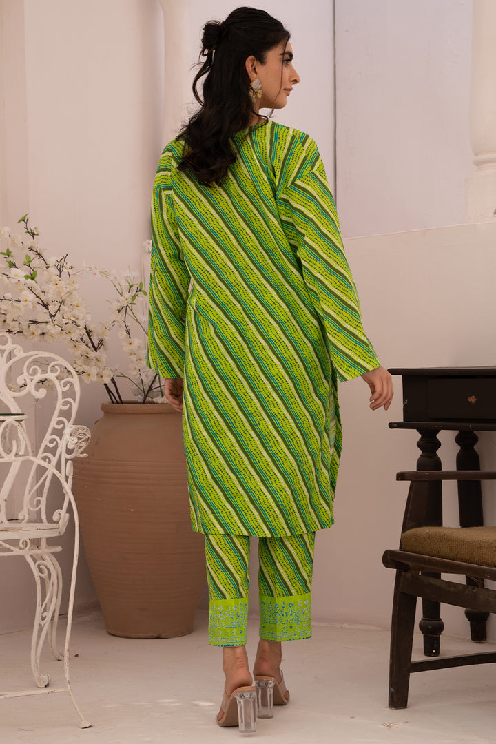 2 Pc Printed Khaddar Stitched Co-ords - Prime Point Store