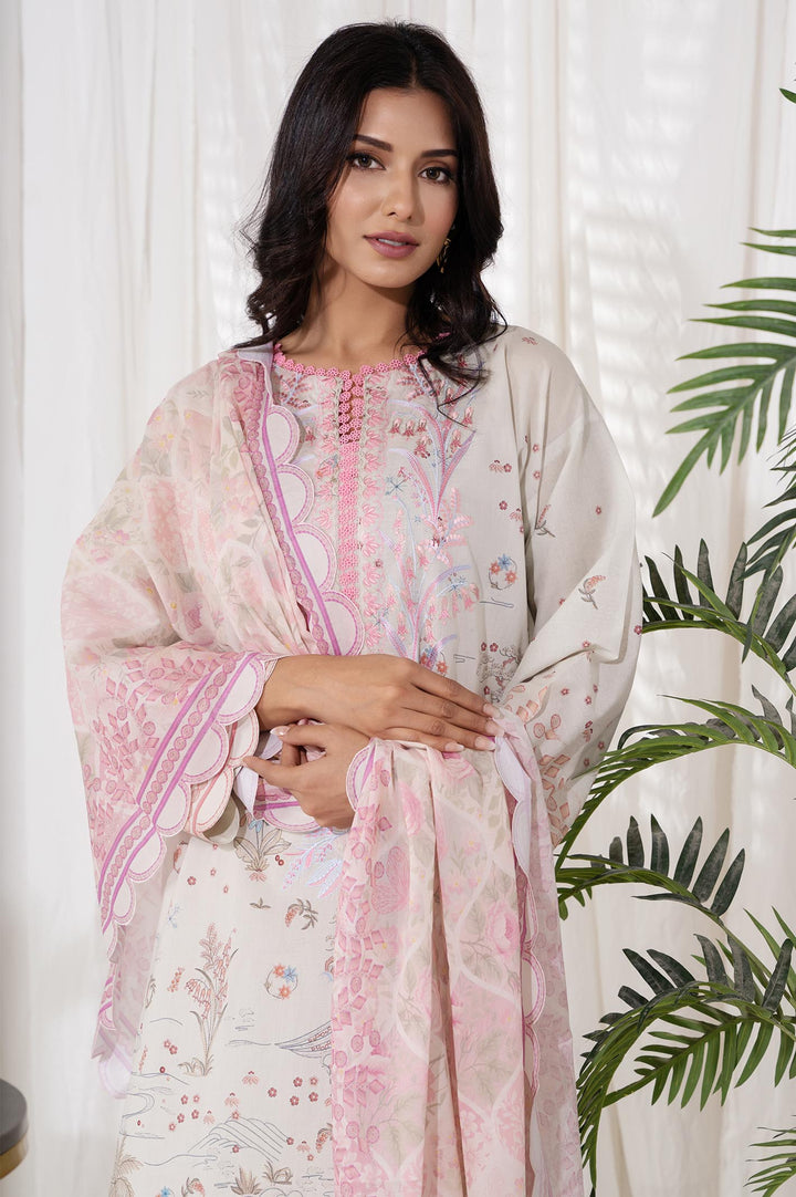 Unstitched Embroidered 3 Piece - Prime Point Store