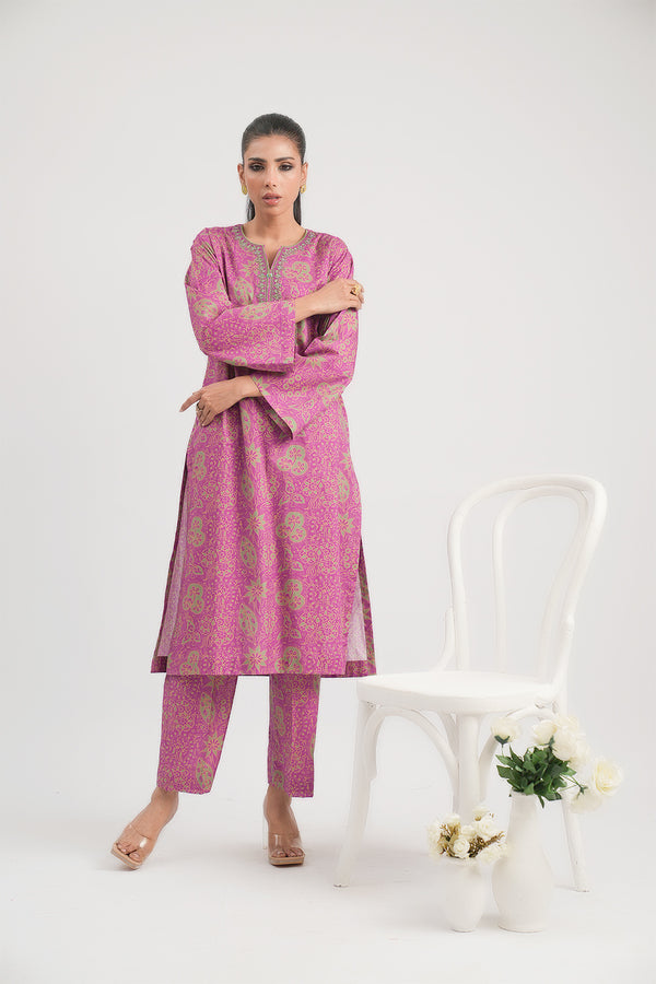 2 Pc Cotton Lawn Printed Stitched Suit
