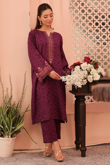 2 Piece - Embroidered Viscose Suit