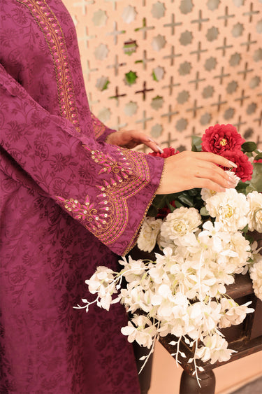 2 Piece - Embroidered Viscose Suit