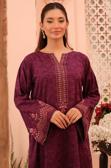 2 Piece - Embroidered Viscose Suit