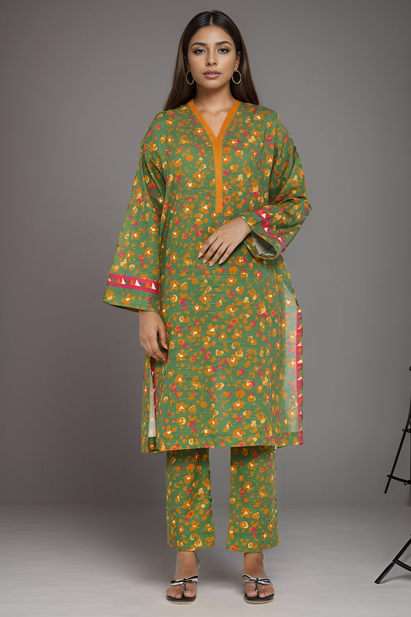 2 Pc Printed Khaddar Stitched Co-ords - Prime Point Store