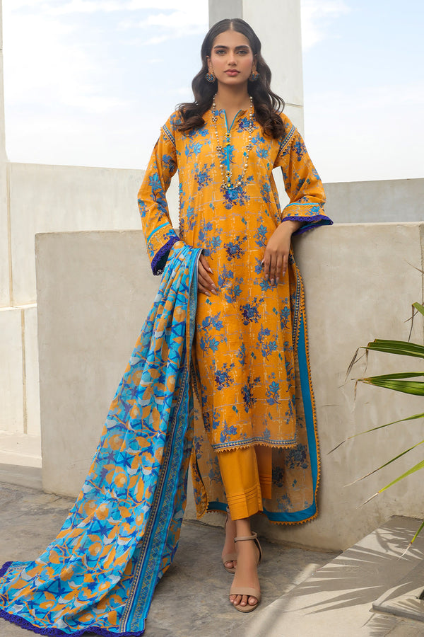 3  Pc Printed Lawn Unstitched - Prime Point Store