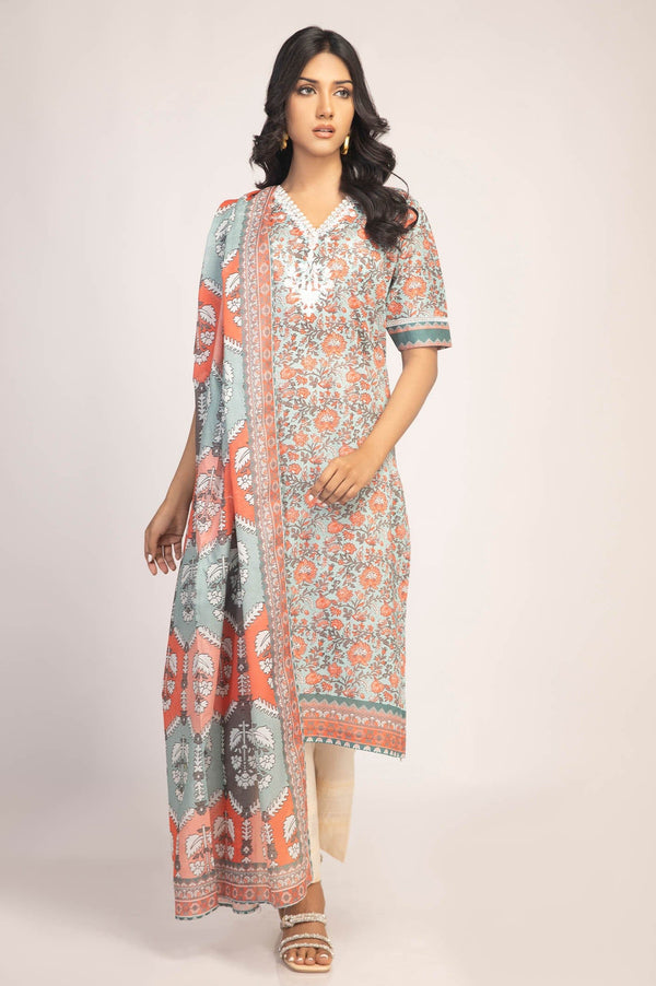 LAWN Printed Embroidered 2 pcs - Prime Point Store