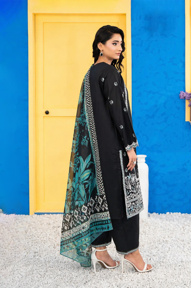 3 Piece - Embroidered Cambric Suit