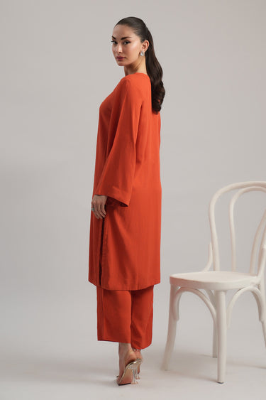 2 Pc Dobby Dyed Stitched Suit