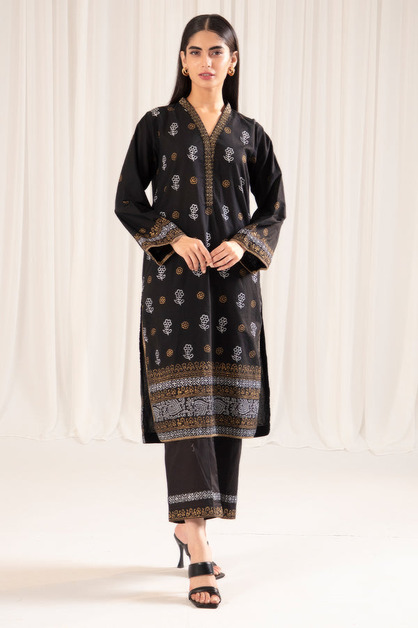 2 Pc Printed Khaddar Stitched Suit