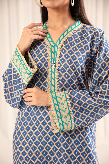 2 Piece - Printed Khaddar Suit