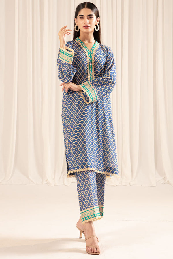 2 Pc Printed Khaddar Stitched Co-ords