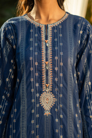 2 Piece - Embroidered Jacquard Suit
