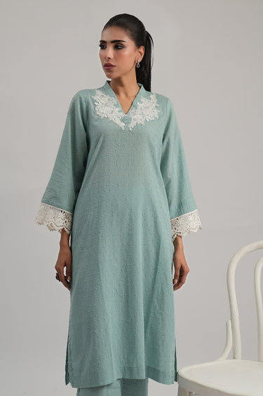 2 Pc Dobby Dyed Stitched Suit