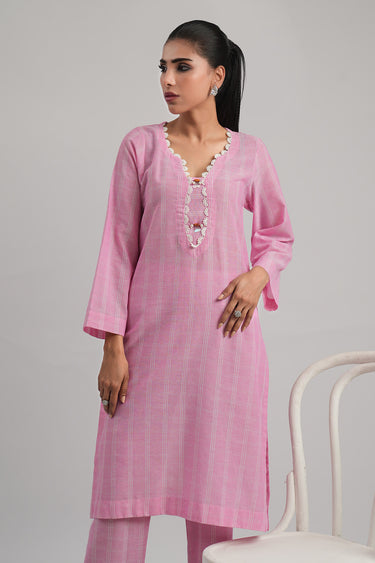 2 Pc Dobby Dyed Stitched Suit