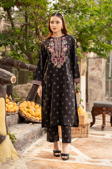 2 Piece - Embroidered Jacquard Suit