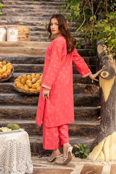 2 Piece - Embroidered Jacquard Suit