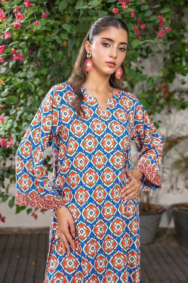 2 Piece - Printed Linen Suit