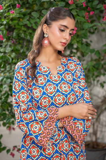 2 Piece - Printed Linen Suit