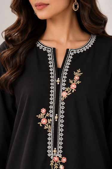 2 Piece - Embroidered Cambric Suit