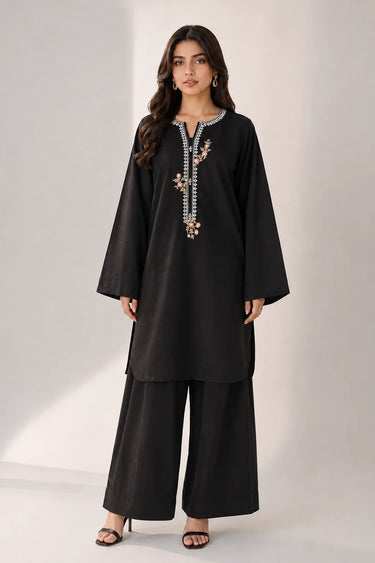 2 Piece - Embroidered Cambric Suit