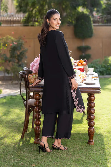 2 Piece - Embroidered Linen Suit