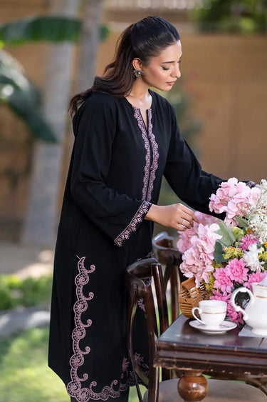 2 Piece - Embroidered Linen Suit