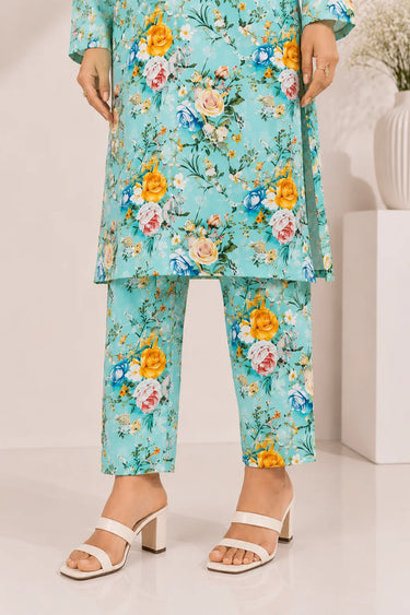 2 Piece - Printed Linen Suit