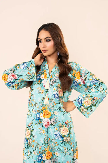 2 Piece - Printed Linen Suit