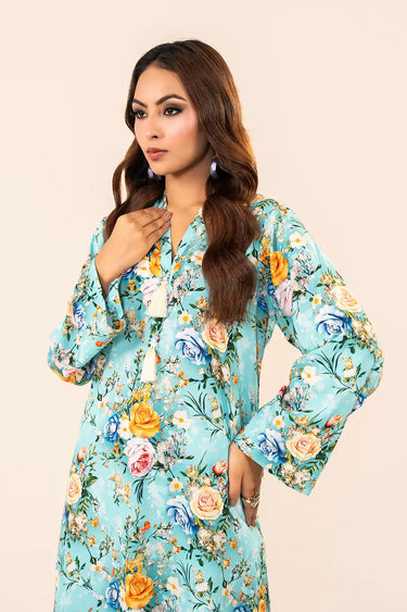 2 Piece - Printed Linen Suit