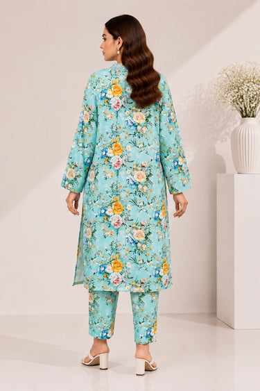2 Piece - Printed Linen Suit
