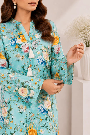 2 Piece - Printed Linen Suit