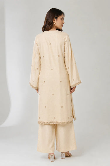 2 Piece - Embroidered Jacquard Suit
