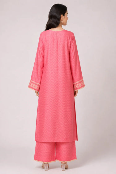 2 Piece - Embroidered Jacquard Suit