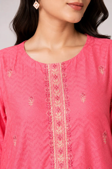 2 Piece - Embroidered Jacquard Suit