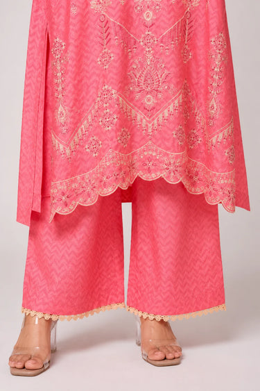 2 Piece - Embroidered Jacquard Suit