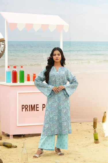 2 Piece - Printed Cotton Lawn Suit