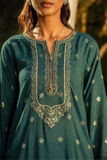 3 Piece - Embroidered Jacquard Suit