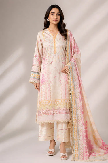 3 Piece - Printed Shamooz Silk Suit
