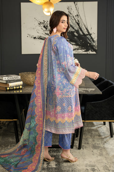 3 Piece - Printed Silk Suit
