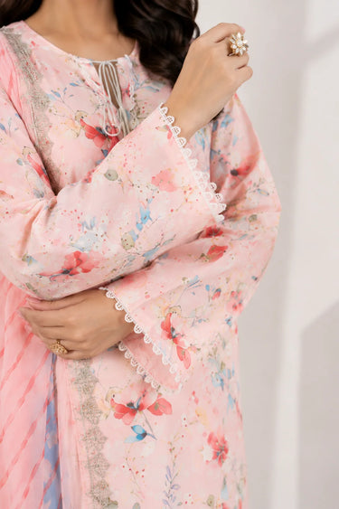 3 Piece - Printed Schiffli Suit