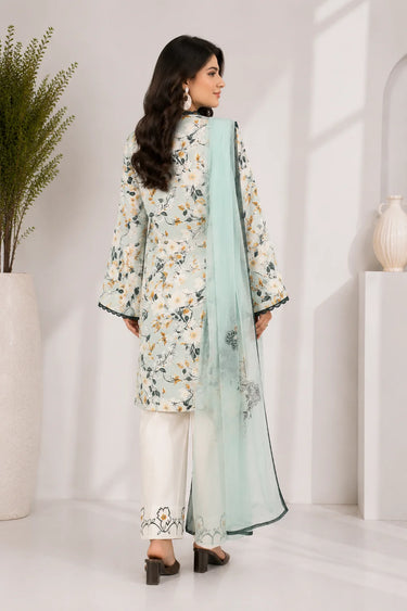 3 Piece - Printed Schiffli Suit