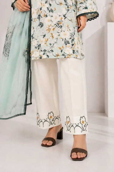 3 Piece - Printed Schiffli Suit