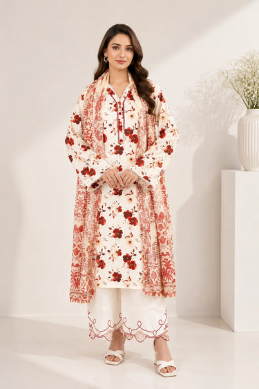 3 Piece - Printed Chikankari Suit