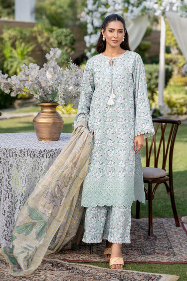 3 Piece - Embroidered Printkari Suit