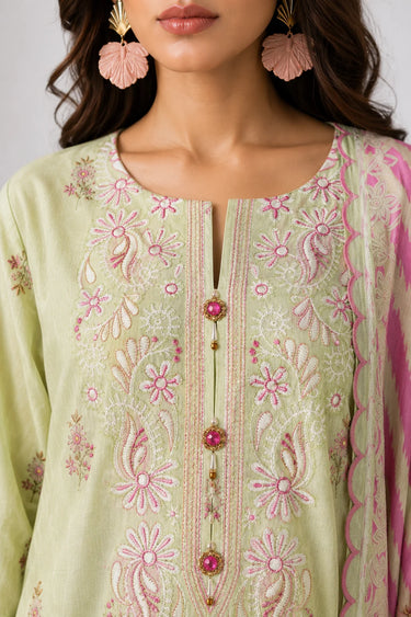 3-Piece - Embroidered Lawn Suit