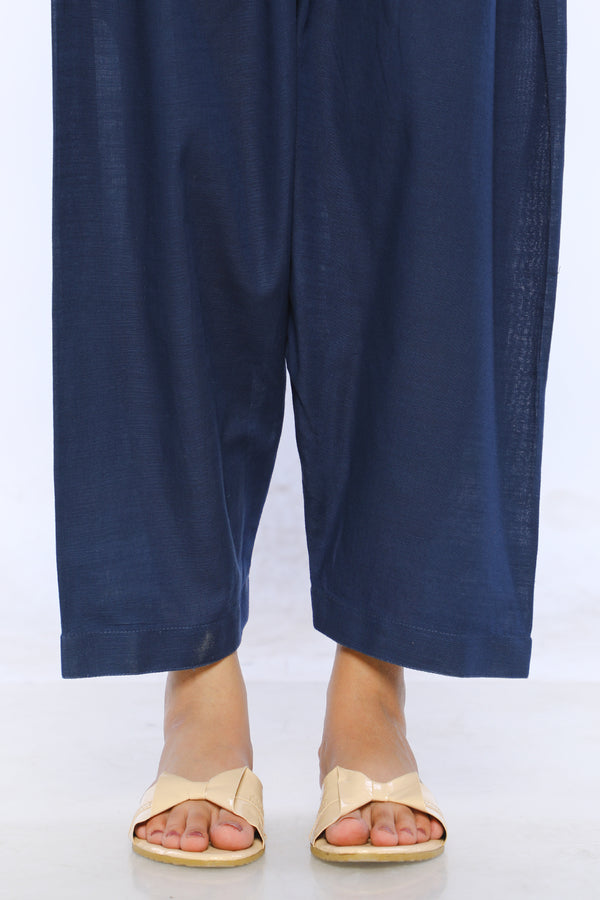 Navy Dyed Cambric Shalwar - Prime Point Store