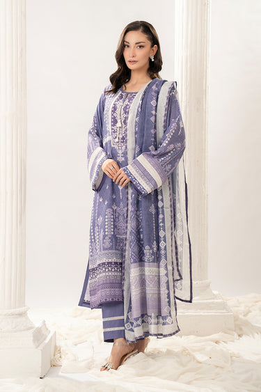 3 Piece - Printed Arabic Lawn Suit